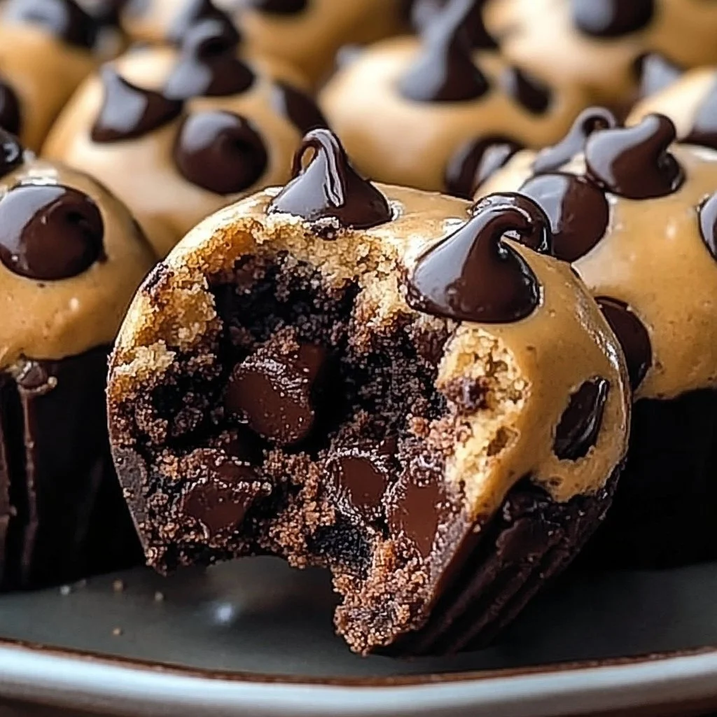 Chocolate Chip Cookie Dough Brownie Bites