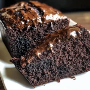 Delicious slices of Chocolate Espresso Banana Bread with chocolate chunks and espresso.