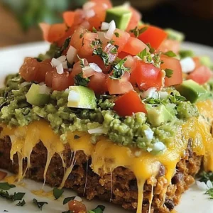 Festive Christmas Tree Taco Dip served on a holiday-themed platter