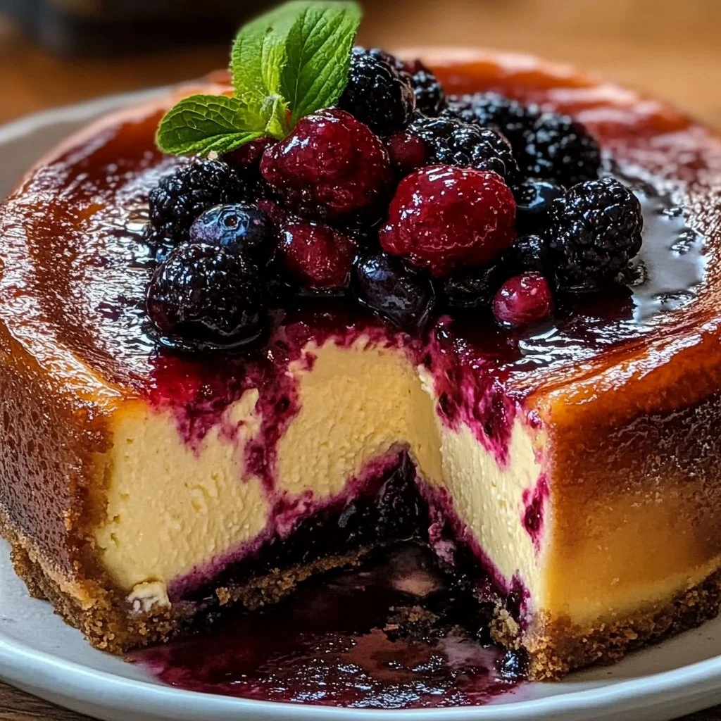 Citrus Berry Burnt Cheesecake