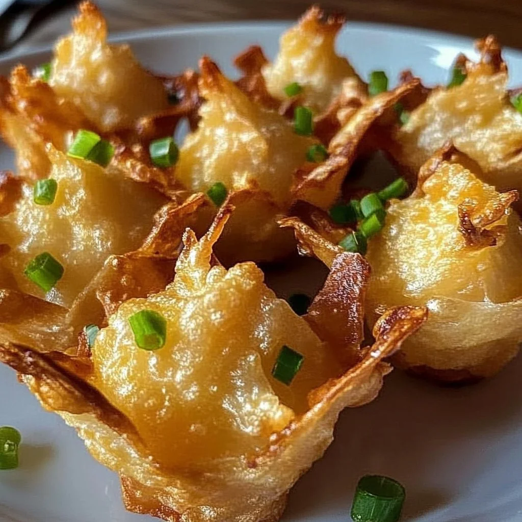 Crab Rangoon Bombs with crispy exterior and creamy crab filling.