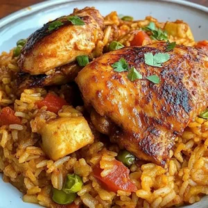 Delicious Crazy Chicken and Rice dish prepared in 5 easy steps.