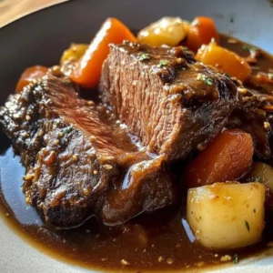 Delicious crockpot round steak cooked to perfection