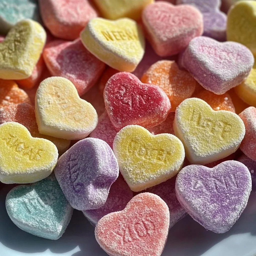 Customizable candy hearts with personalized messages for any occasion.
