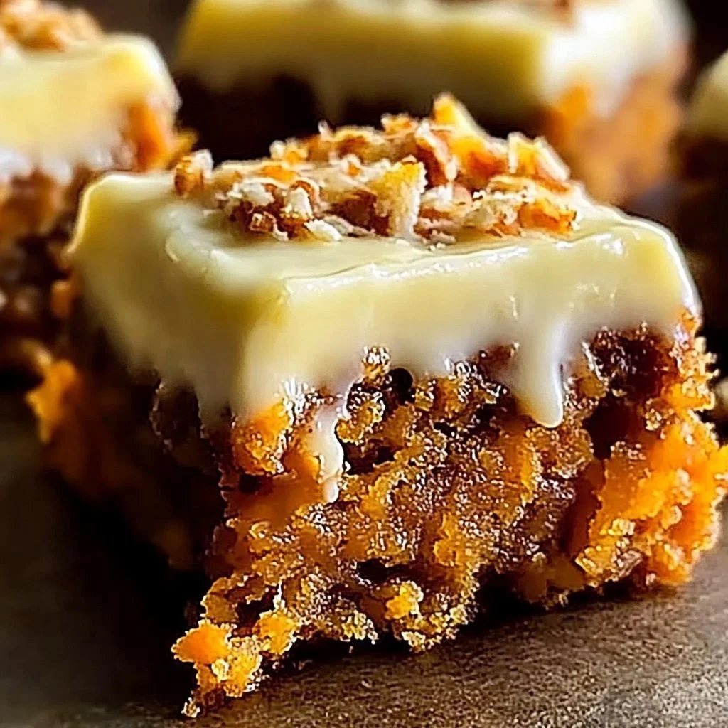 Decadent Carrot Cake Bars with Cream Cheese Frosting