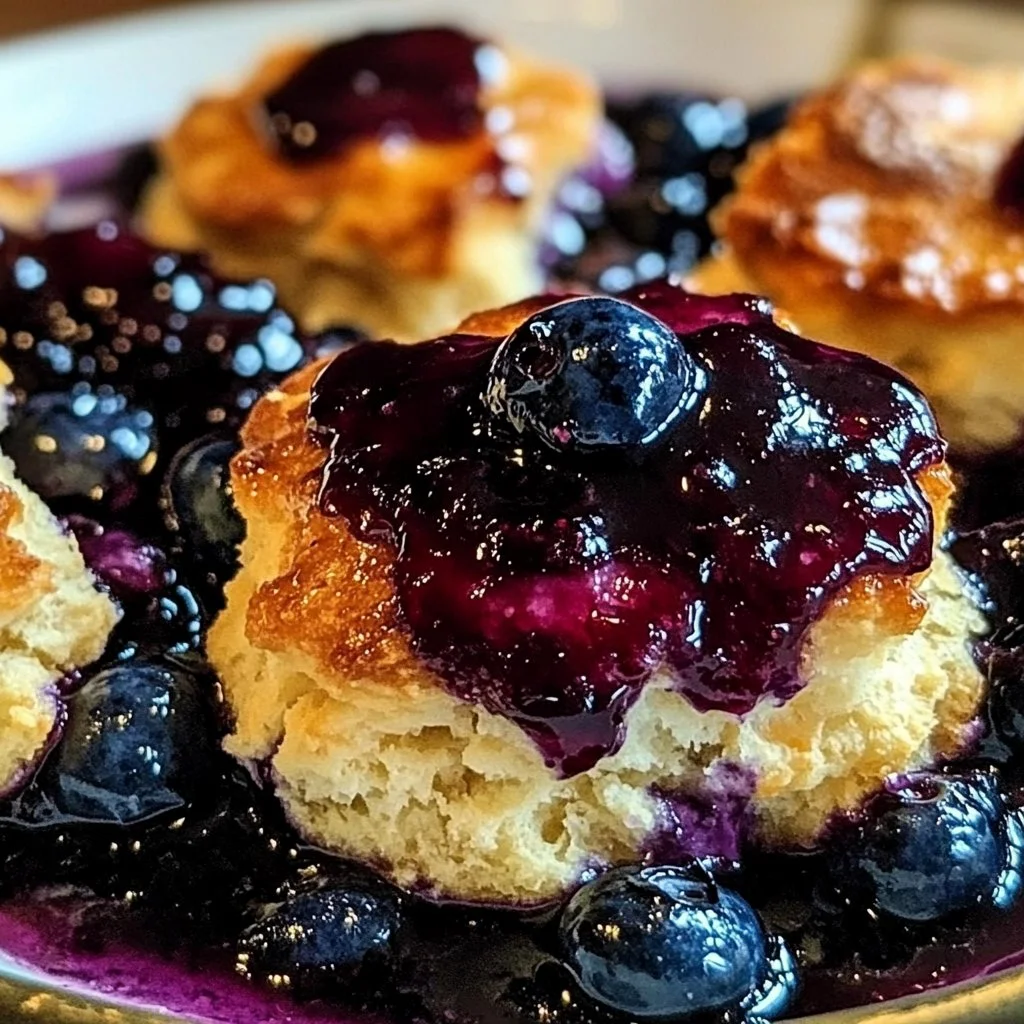 Delicious Blueberry Butter Swim Biscuits