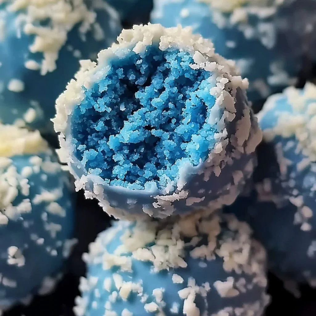 Easy Blue Christmas Truffles