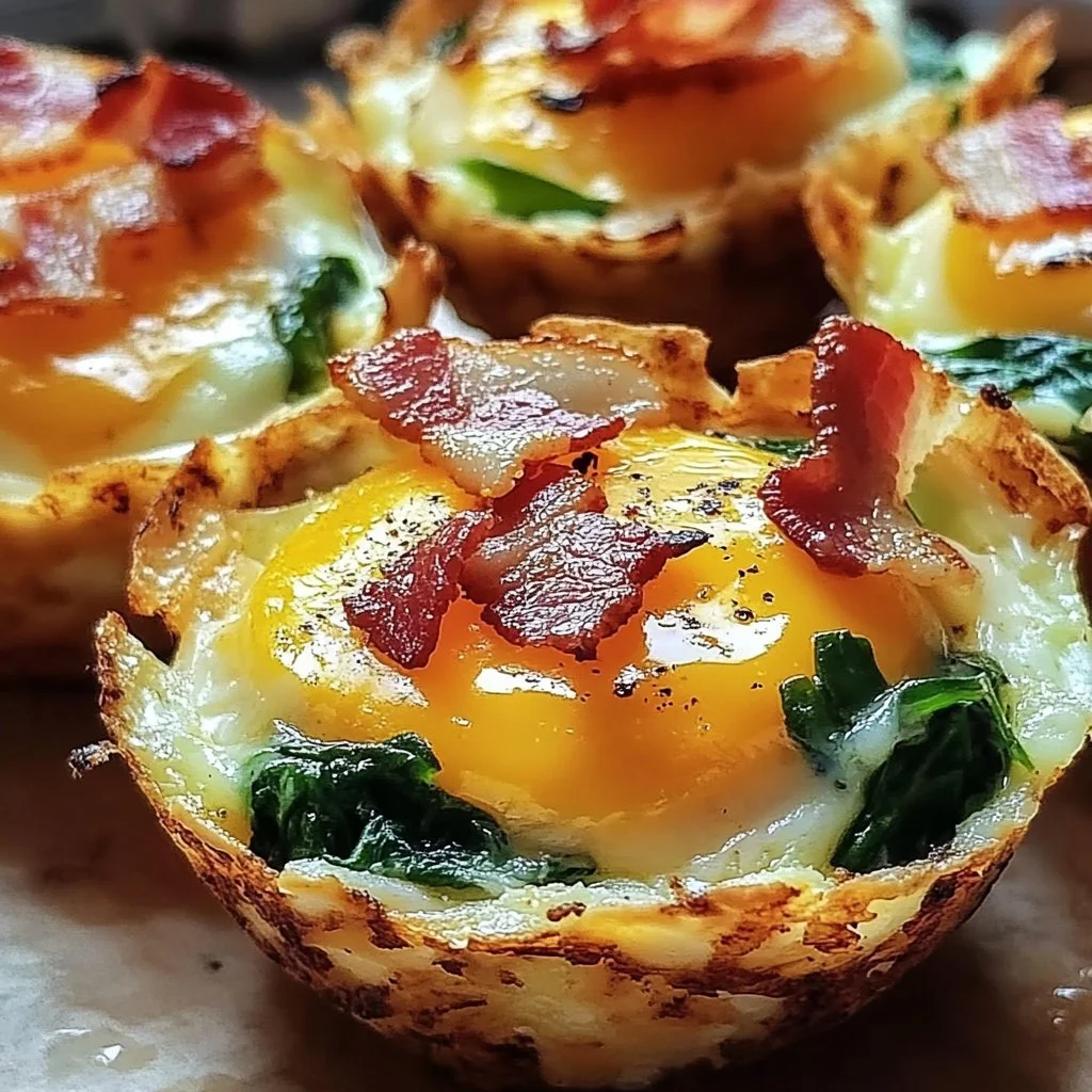 Egg Bite Cups with Spinach Bacon