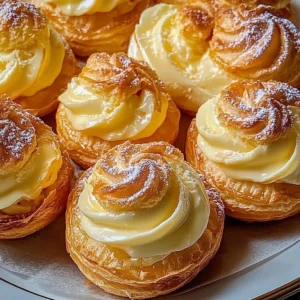 Delicious Eggnog Cream Puffs filled with eggnog-flavored cream for the holidays