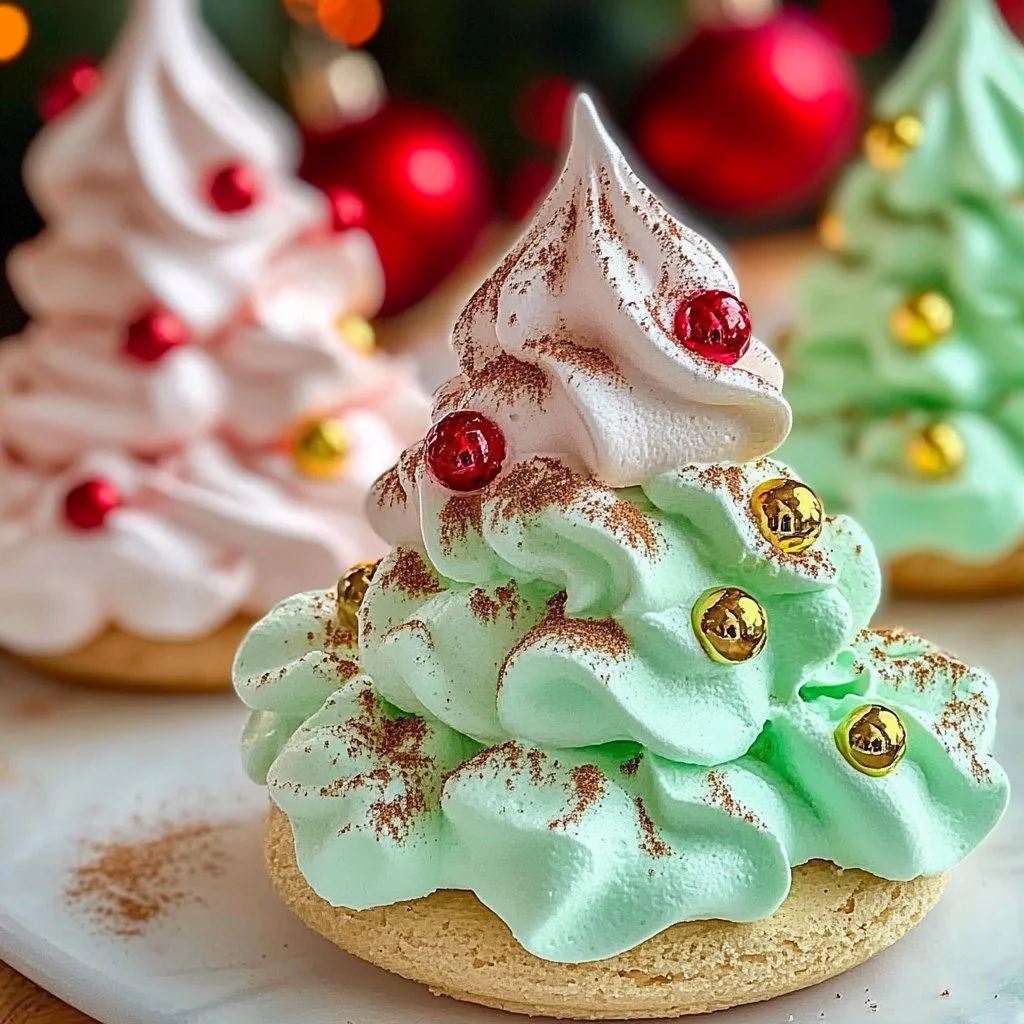 Festive Meringue Christmas Trees