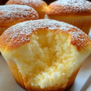 Fluffy Japanese Cotton Cheesecake Cupcakes with creamy texture and light finish