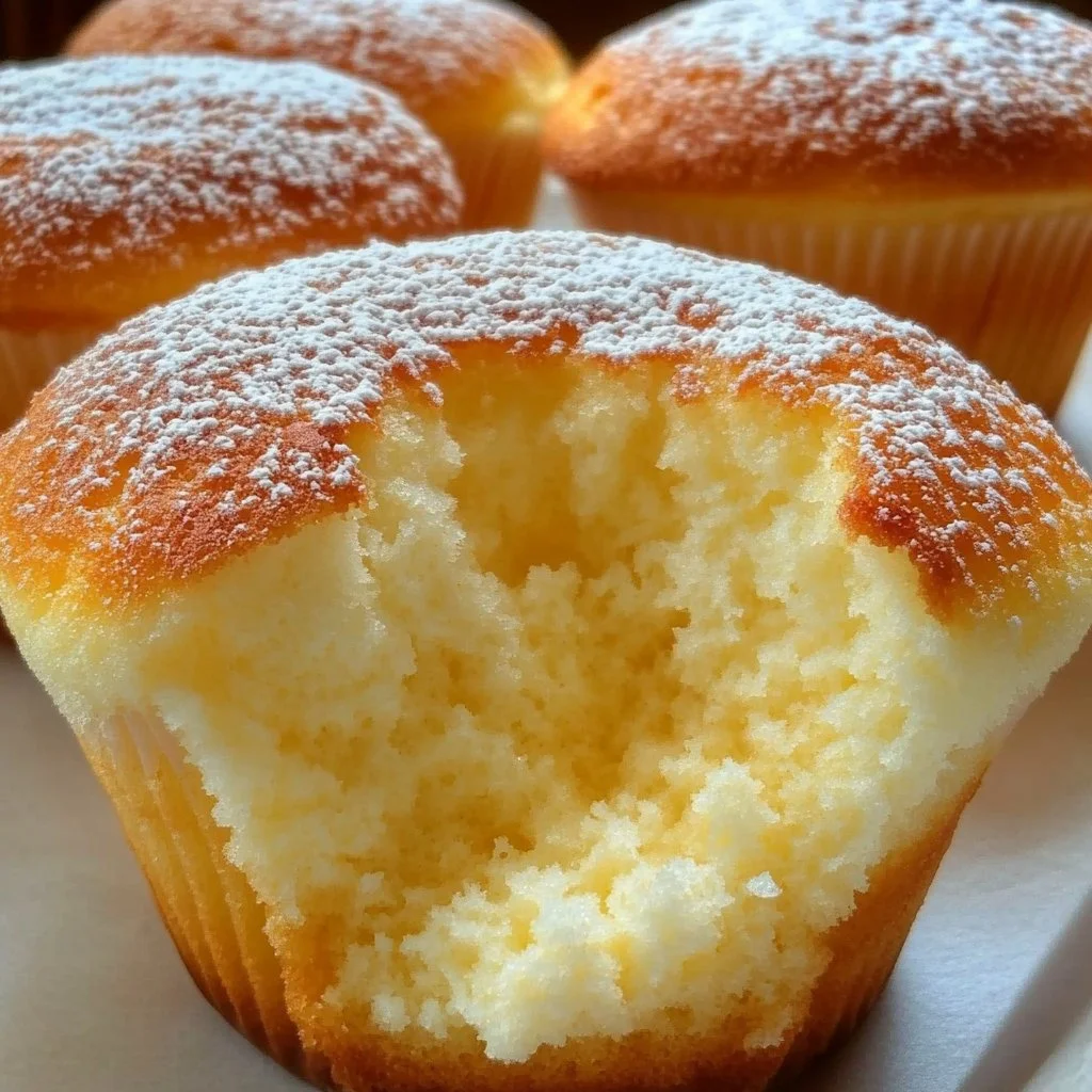 Fluffy Japanese Cotton Cheesecake Cupcakes with creamy texture and light finish