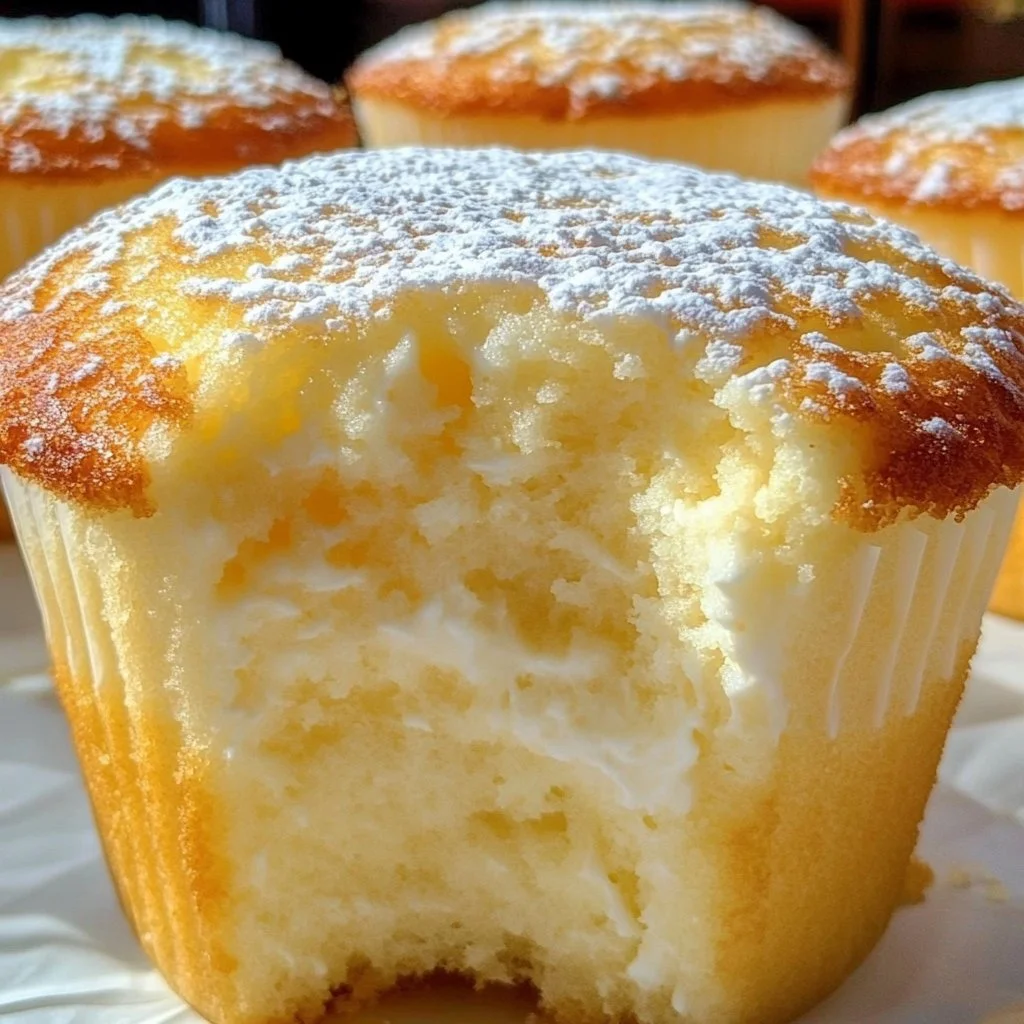 Fluffy Japanese Cotton Cheesecake Cupcakes