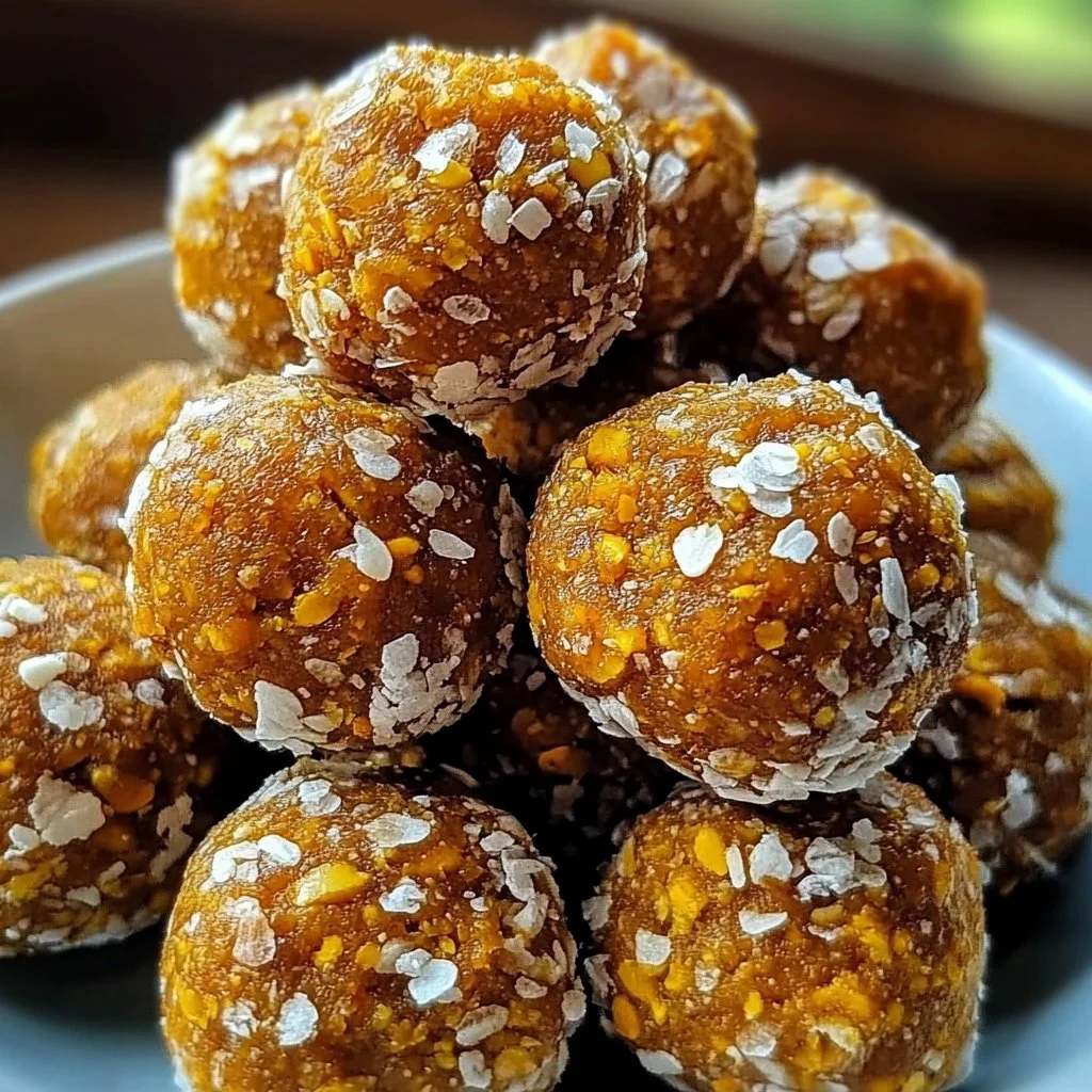 Ginger Turmeric Energy Balls, a healthy snack packed with nutrients and energy.