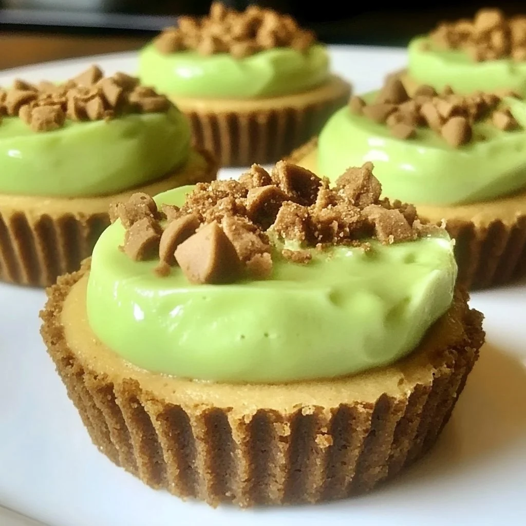 Grinch Mini Cheesecakes