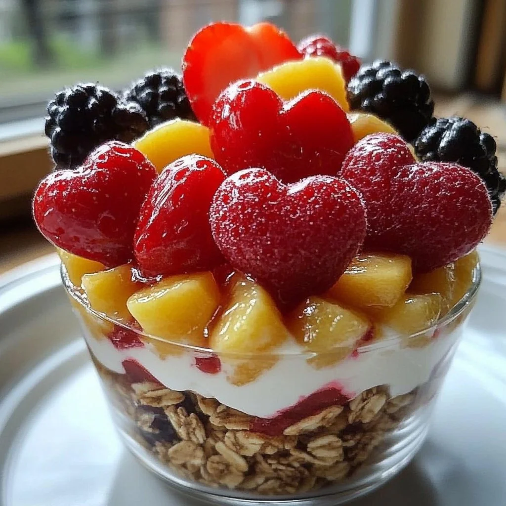Heart-shaped fruit treats made with fresh fruits for a healthy snack