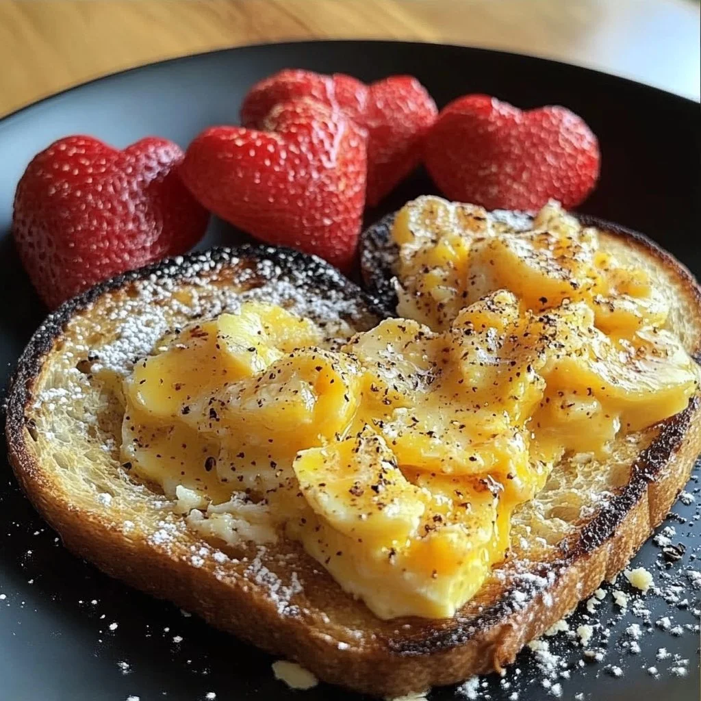 Heart-themed breakfast ideas featuring pancakes, fruits, and creative plating