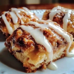 Delicious homemade cinnamon bun scones with icing glaze.