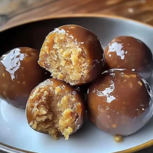 Delicious homemade Skrewball whiskey balls on a serving platter