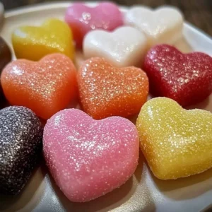 Homemade Valentine Candy Hearts in assorted colors and messages