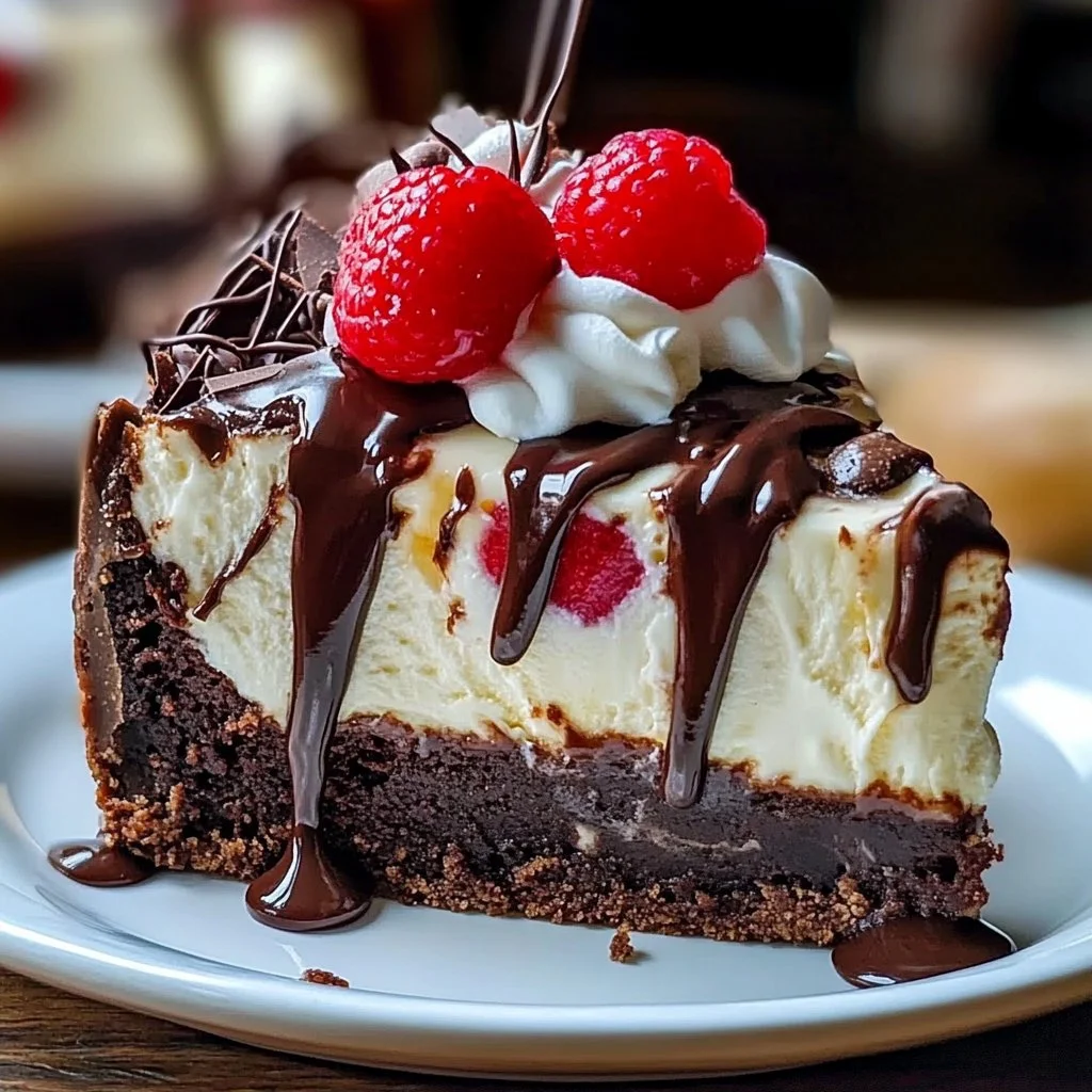 Hot Fudge Sundae Brownie Cheesecake