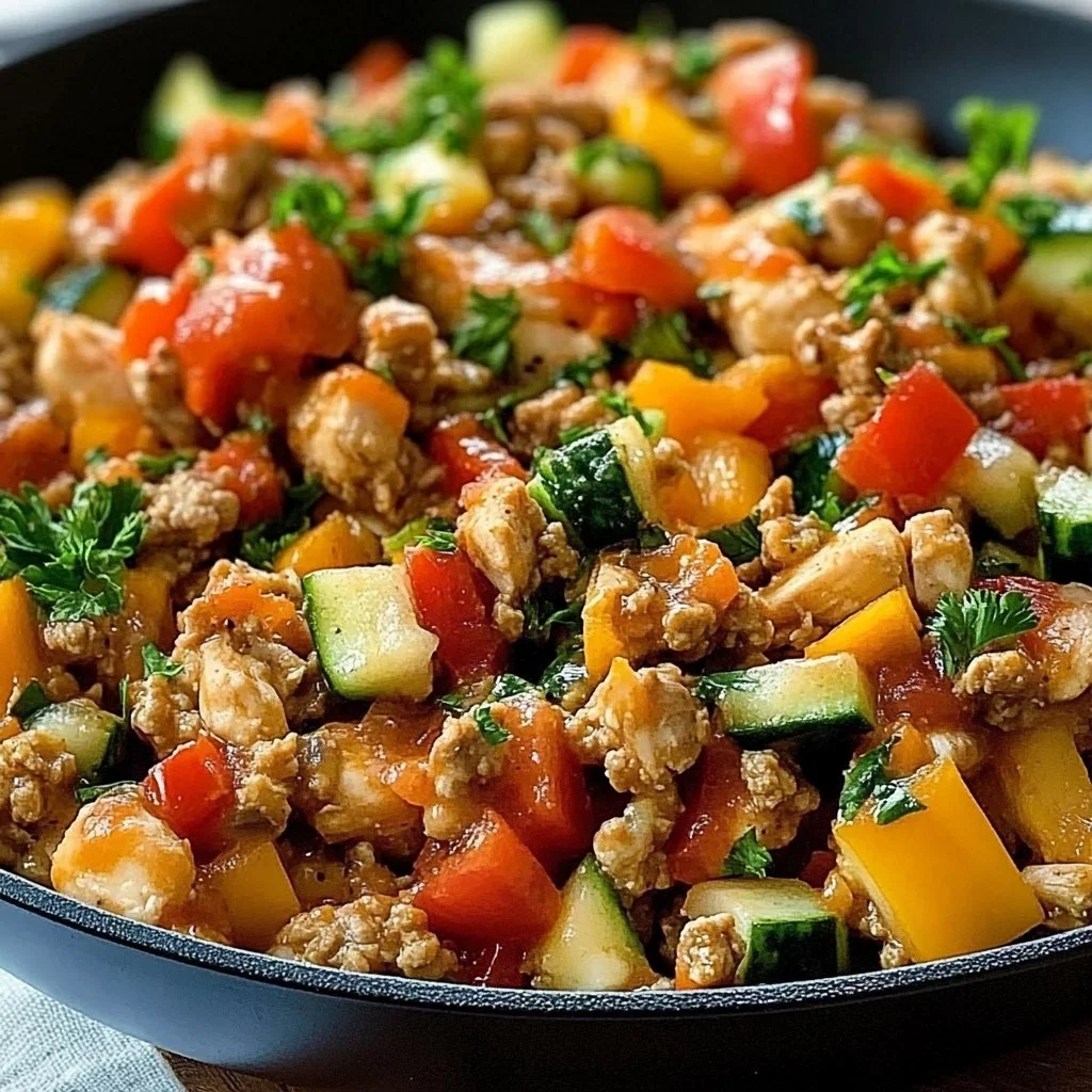 Keto Ground Chicken Skillet