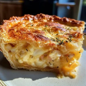 Delicious Lobster Pie with creamy filling and golden crust