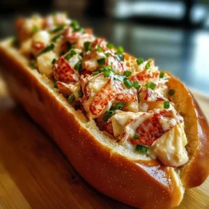 Delicious lobster rolls served with melted butter on a bun