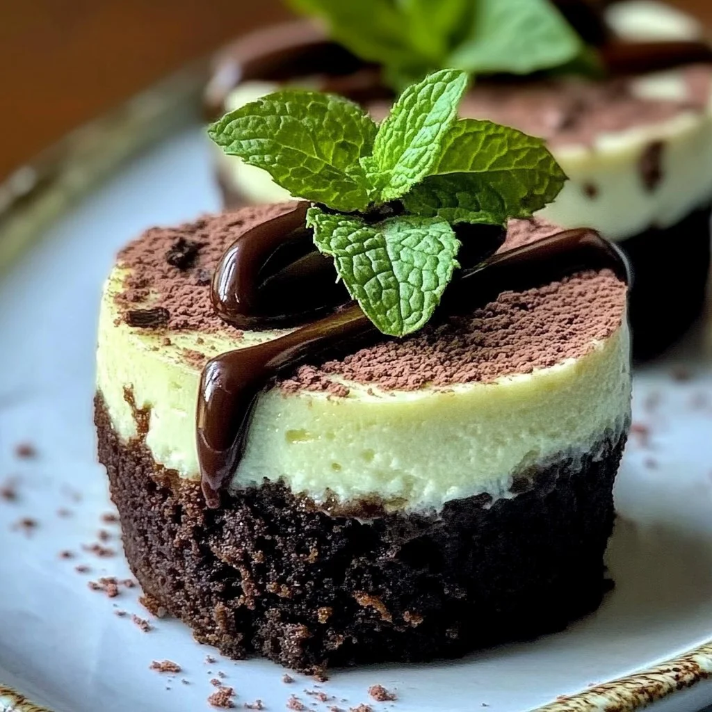 Mini Andes Mint Cheesecakes