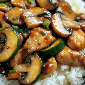 Delicious Panda Express Mushroom Chicken copycat dish served on a plate.