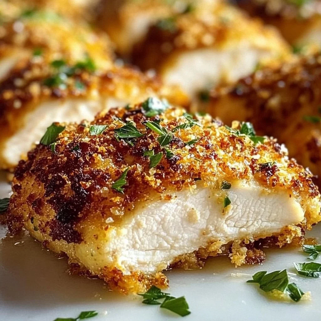 Parmesan Crusted Chicken Sheet Pan recipe with golden crust and fresh ingredients