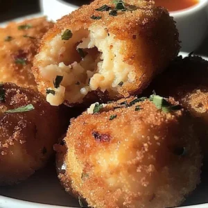 Delicious Portuguese shrimp croquettes served with sauce