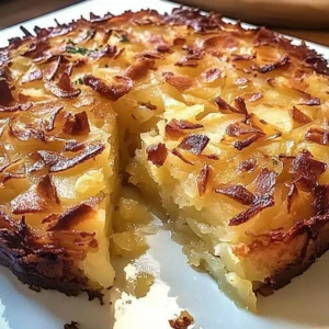 Potthucke German potato cake served with herbs and spices