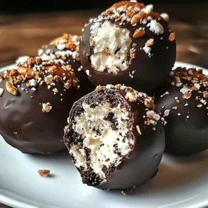 Delicious Pretzel Oreo Balls arranged on a plate