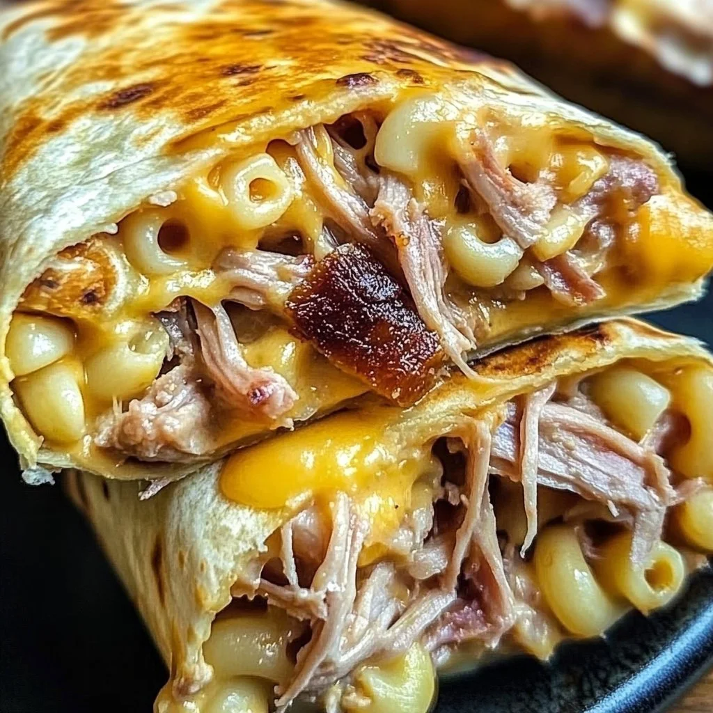 Pulled Pork Mac & Cheese Wraps