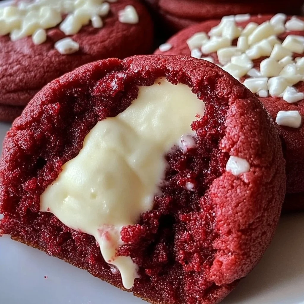 Delicious Red Velvet Valentine Cookies on a plate, perfect for celebrating love.