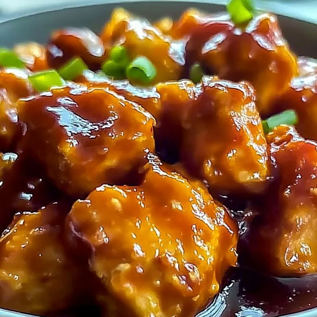 Sweet Hawaiian Crockpot Chicken served in a bowl with colorful fresh ingredients