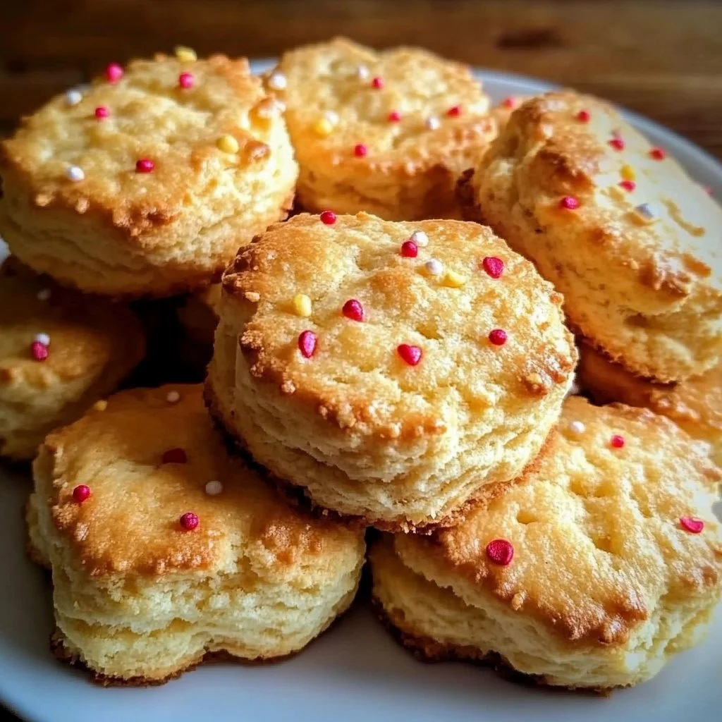 Heart-shaped Valentine Biscuits decorated with icing and sprinkles