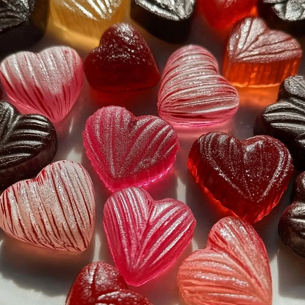 Assorted Valentine candies in heart-shaped packaging for a romantic gesture