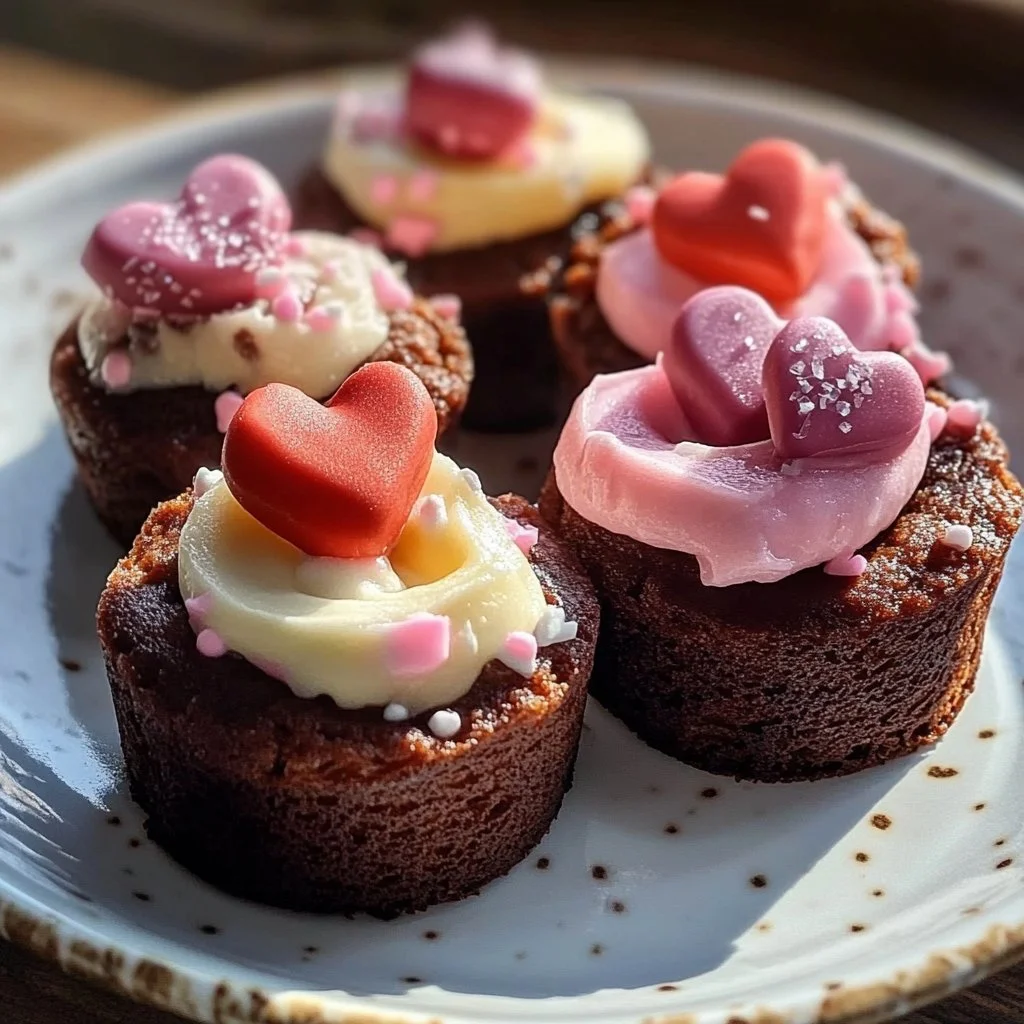 Valentine's Bento Cakes beautifully decorated in a heart-shaped design.