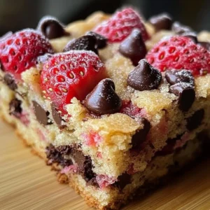 Valentine's Day chocolate chip strawberry treats on a decorative plate