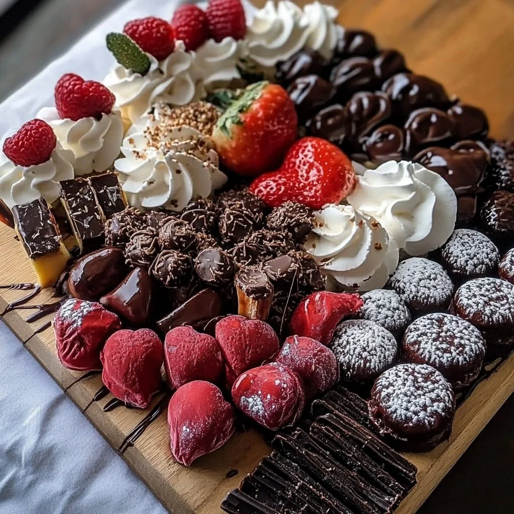 Valentine's Day Dessert Board Platter