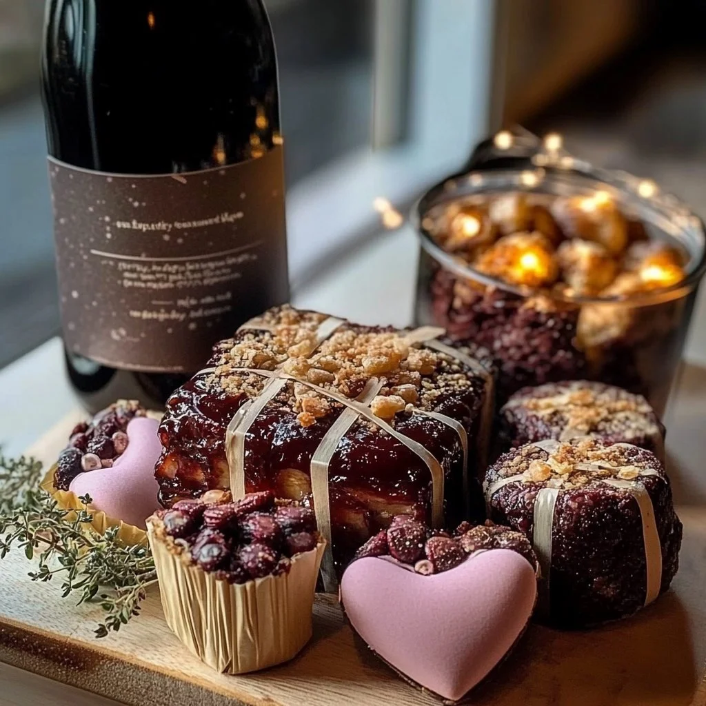 Valentine's Day food gifts displayed beautifully for the perfect romantic surprise