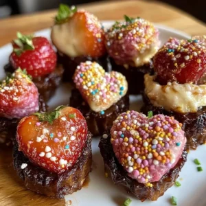 Tasty Valentine's Day snacks arranged for a romantic celebration.