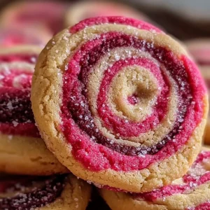 Valentine's Day swirl cookies decorated with hearts
