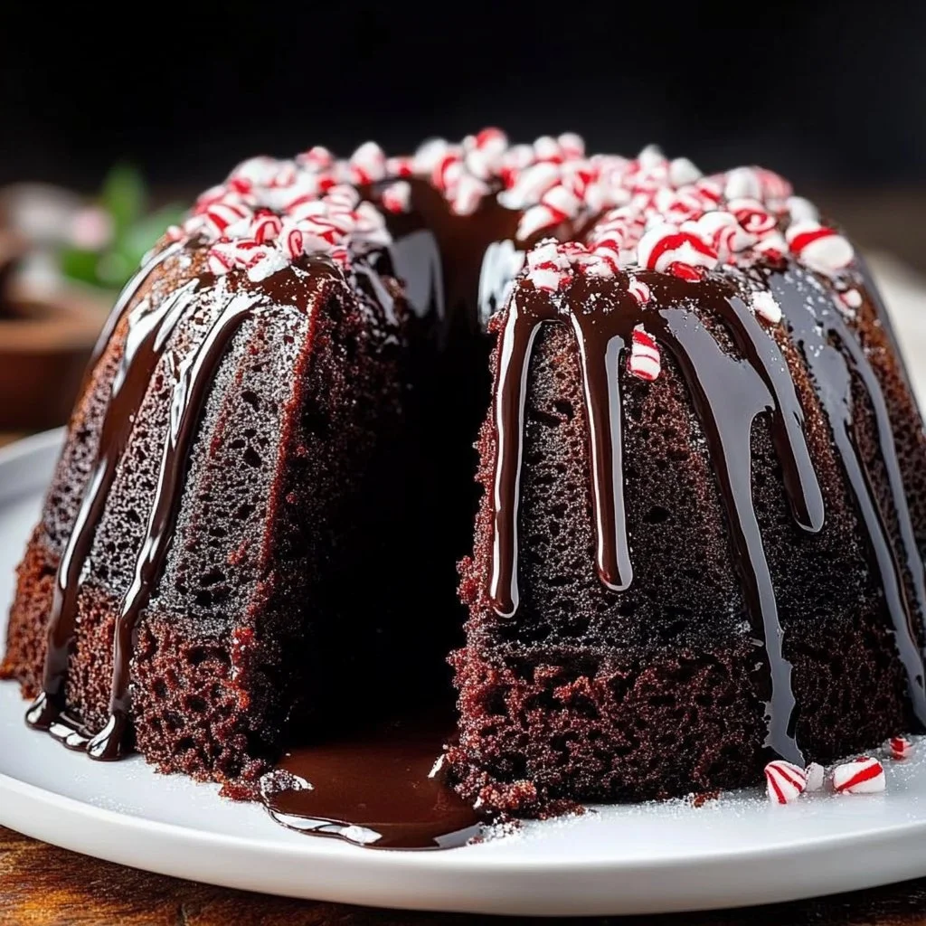 Chocolate Peppermint Bundt Cake
