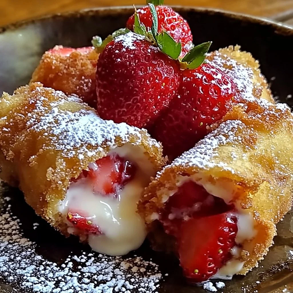 Deep-Fried Strawberry Cheesecake Pies