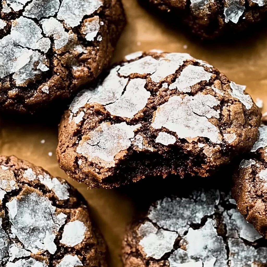 Double Chocolate Crinkle Cookies