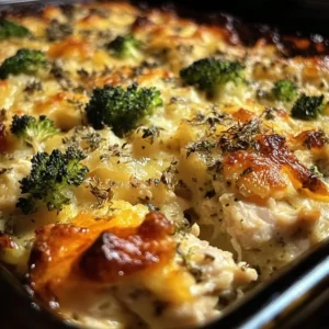 Delicious easy herb chicken casserole topped with fresh herbs and baked to perfection