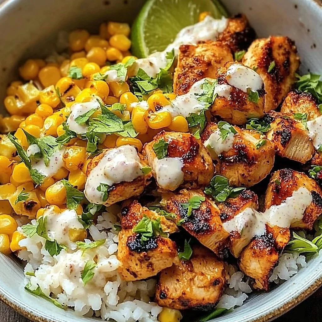 Delicious Easy Street Corn Chicken Bowl with vibrant ingredients